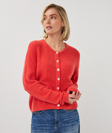 Boxy Cardigan- Chili Red