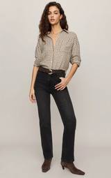 River Plaid Button Up- Dark Chocolate