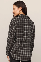 River Plaid Button Up- Mystic Blue