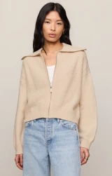 Silverlake Zip Cardigan- Chalk