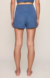 Dawn Smocked Rib Short- True Navy