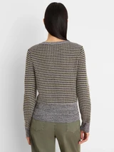 Marled Tuck Sweater- Blue Multi