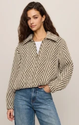 Z Supply Dunaway Bubble Jacket- Dark Chocolate