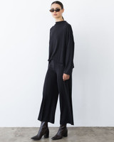 Ripley Rader Sweater Knit Funnel Neck Top- Black