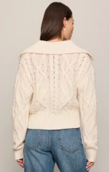 Z Supply Hartwell Cable Knit Sweater- Sandstone