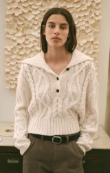 Z Supply Hartwell Cable Knit Sweater- Sandstone