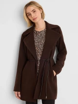NIC + ZOE Knit Twill Wrap Jacket- Java