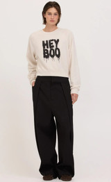 Project Social T Hey Boo Sweatshirt - Vintage White