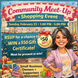 Community Meet Up + Shopping Event