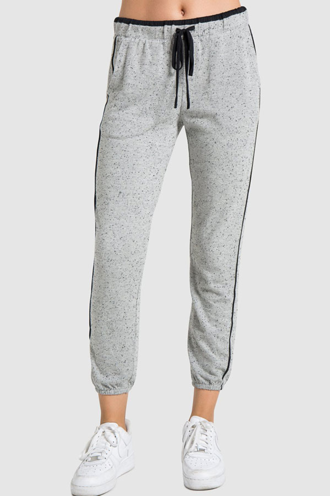 Bella Dahl Contrast Edge Sweat Pant Heather Grey