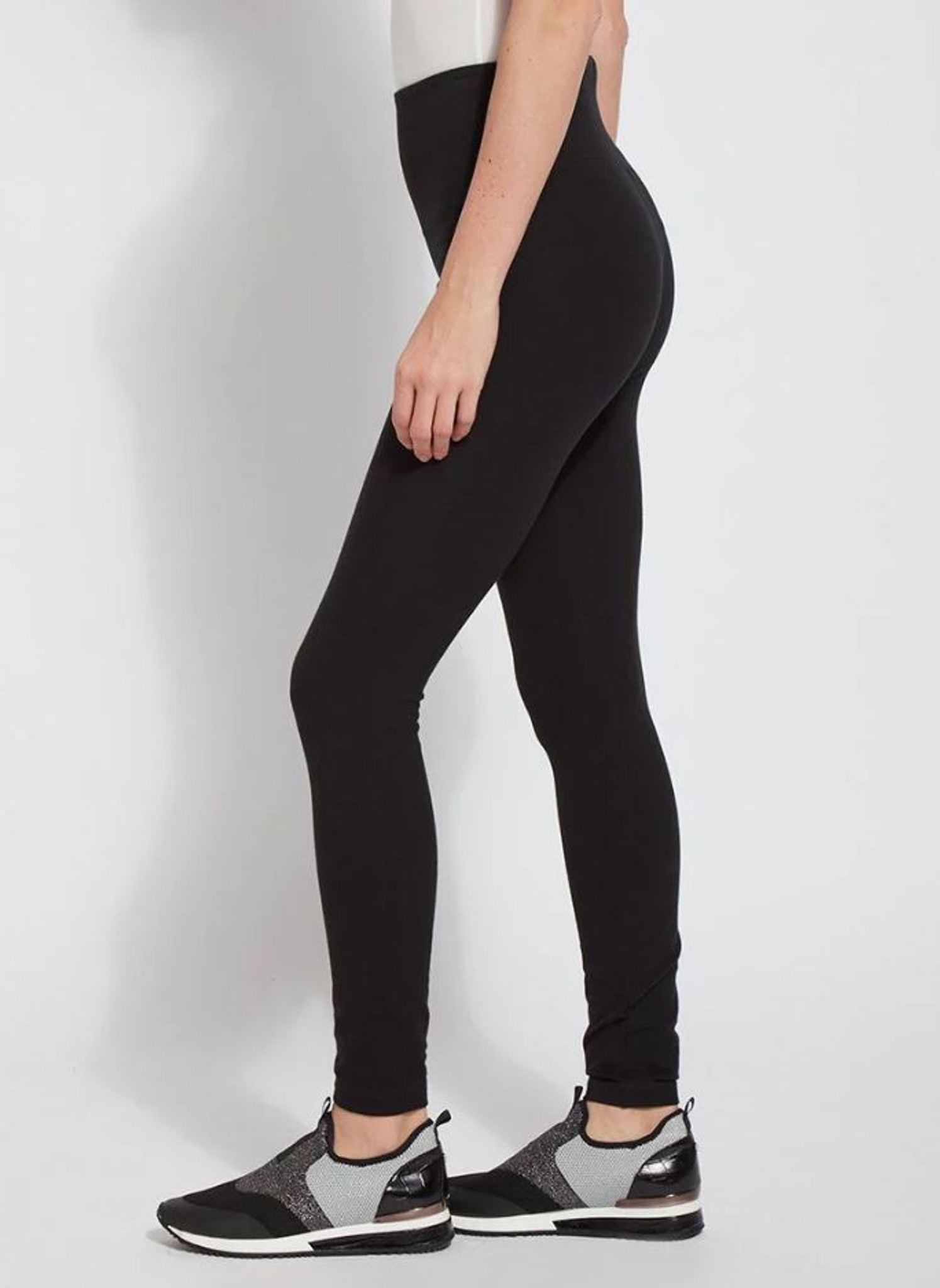 Lysse Flattering Cotton Leggings - Black - Stick and Ribbon