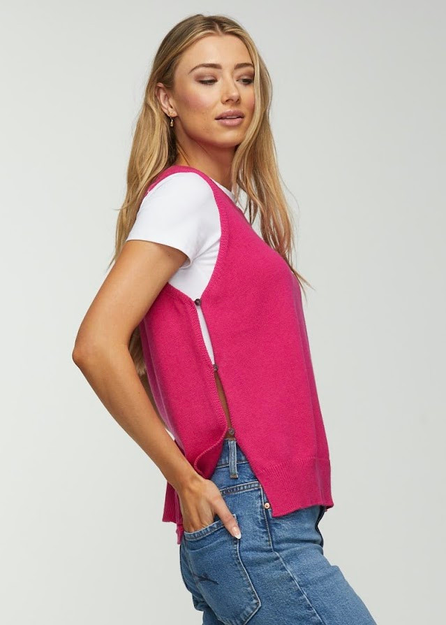 Zaket & Plover Sweater Vest- Orchid