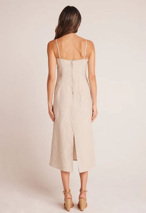 knee length dresses for ladies Linen Midi Dress 'Beckie', Loose Linen Dress for Women main image 0