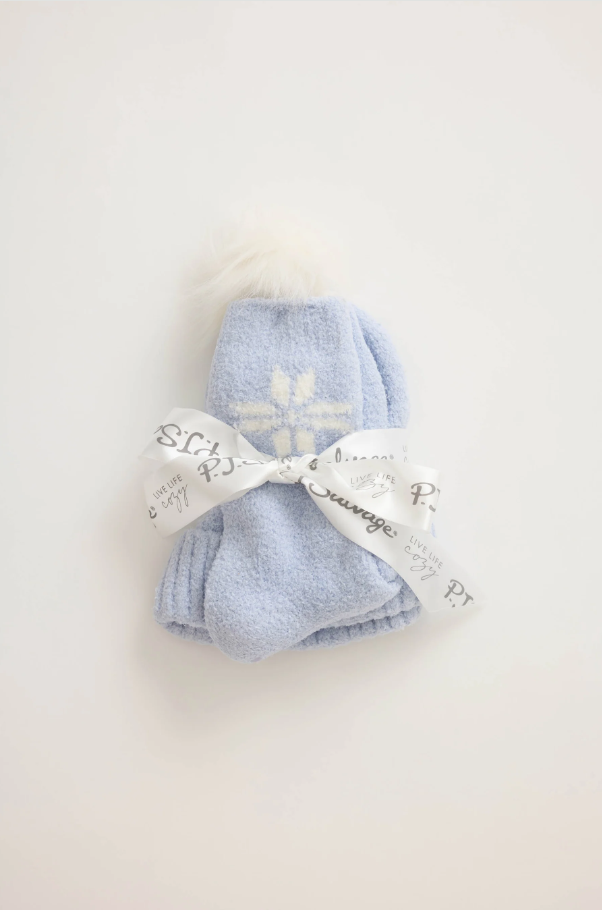 P.J. Salvage Apres All Day Beanie & Sock Gift Set - Blue Whisper display picture 2