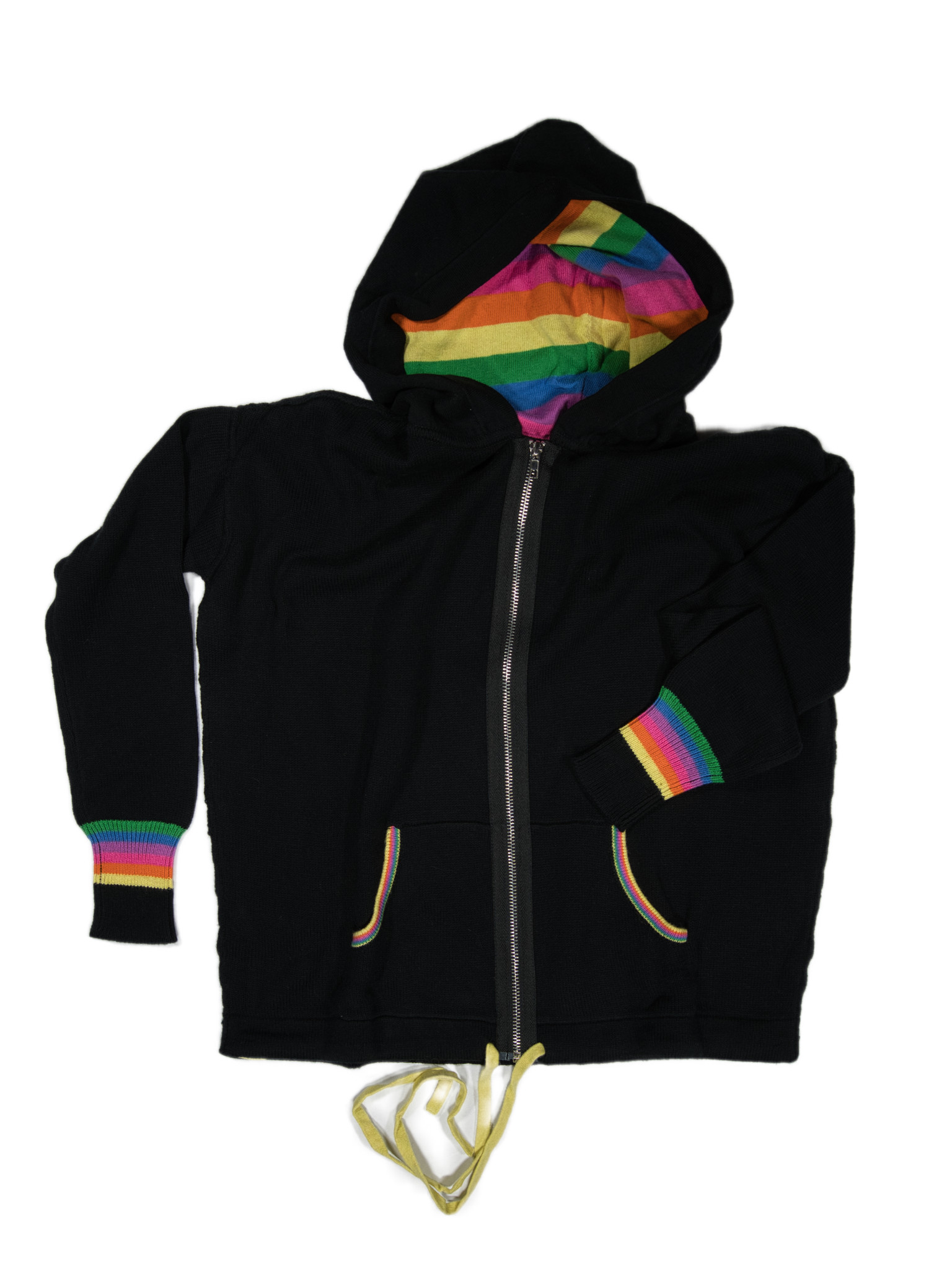 Zaket & Plover Rainbow Overhead Zip-up Hoodie - Black Combo