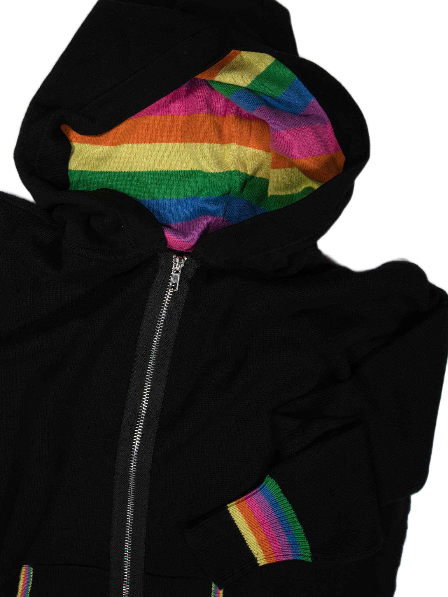トップス ideaswam PUZZLE HOODIE Rainbow (Black) Zaket & Plover Rainbow Overhead Zip-up Hoodie - Black Combo