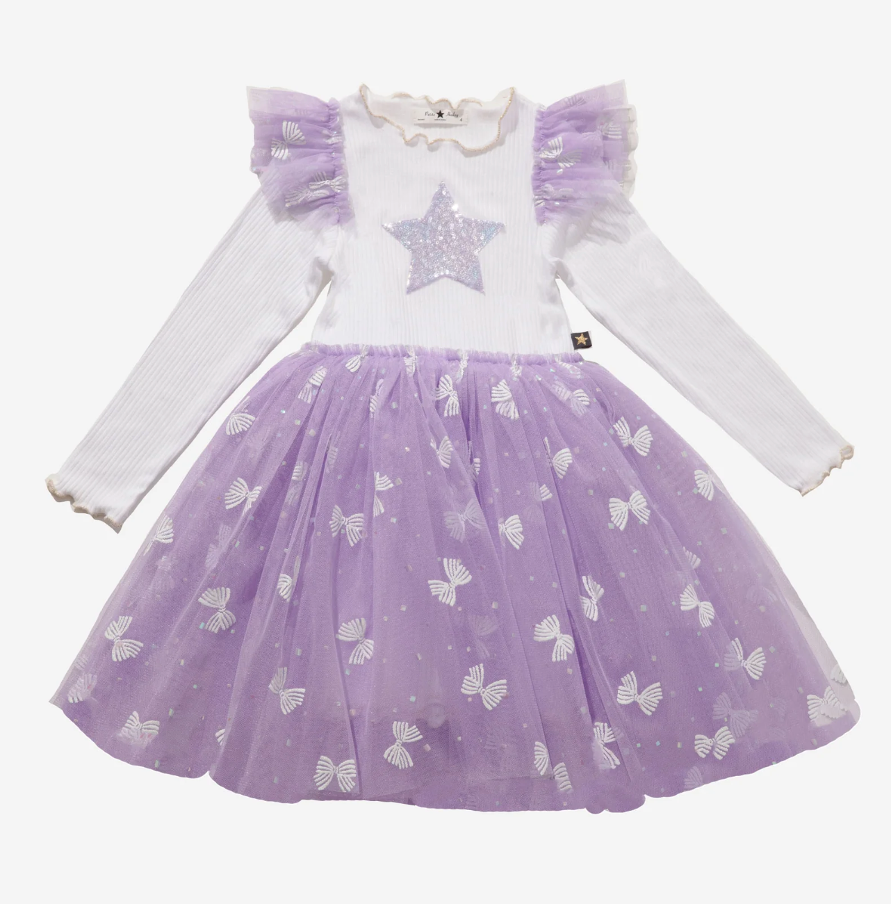 strapless open back dress Sweet Wink Toddler Girls Lilac Star and Moon Halloween Short Sleeve Tutu Dress main image 1