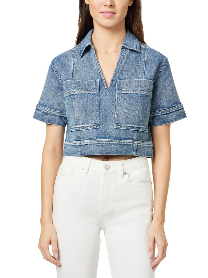 Habitual Denim Boxy Crop Top