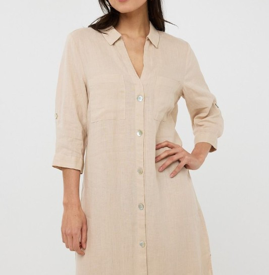 Long Linen Dress- Sand