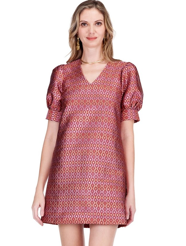 open lace back dress Retro Stage 60s Geometric Print Sleeveless Shift Dress Gogo Dress Green main image 0