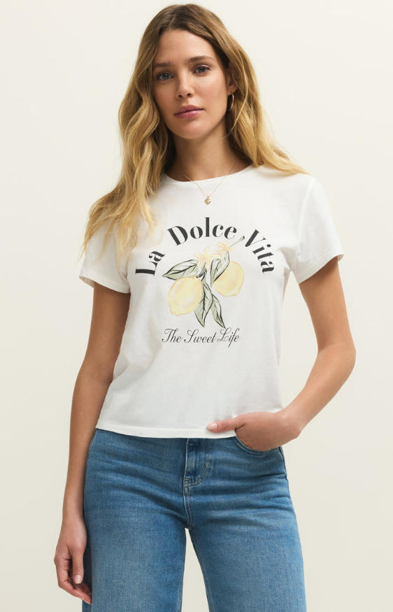 Z Supply Dolce Tourist Tee- Sea Salt