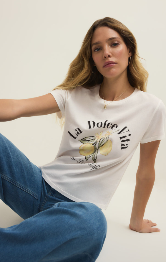 Z Supply Dolce Tourist Tee- Sea Salt