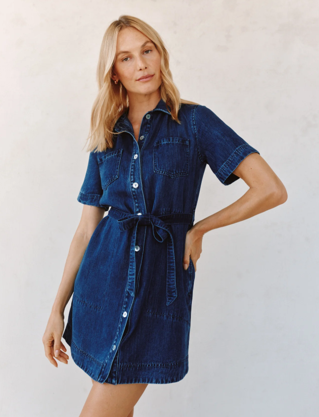 petite utility shirt dress Poplin Utility Shirtdress