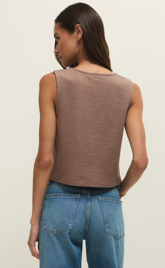 Z Supply Noelle Textured Tank Top - Milk Shake