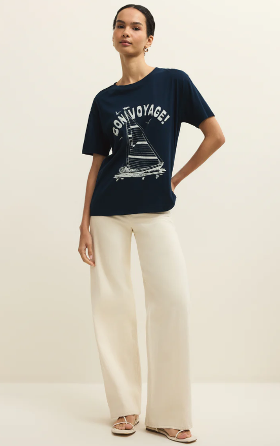 Z Supply Voyage Boyfriend Tee- Eclipse