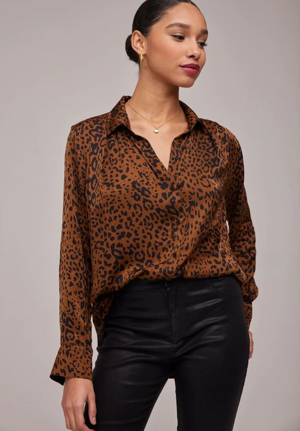 Sassy Leopard Top - Chocolate