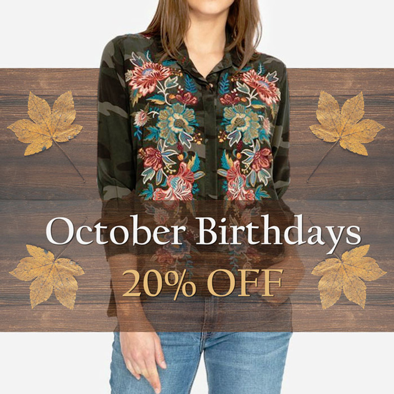 October Birthdays - 20% OFF
