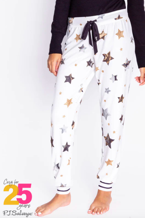 PJ Salvage Women's Loungewear Shoot for The Stars Short, Ivory, XS