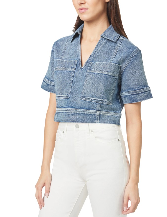 Habitual Denim Boxy Crop Top