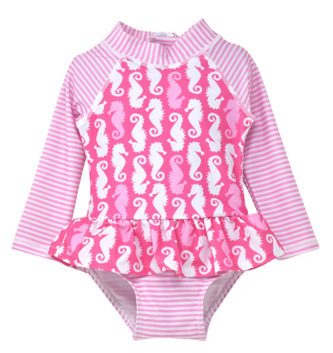 Seagull Shores Alissa Ruffle Rash Guard Swimsuit main image 0