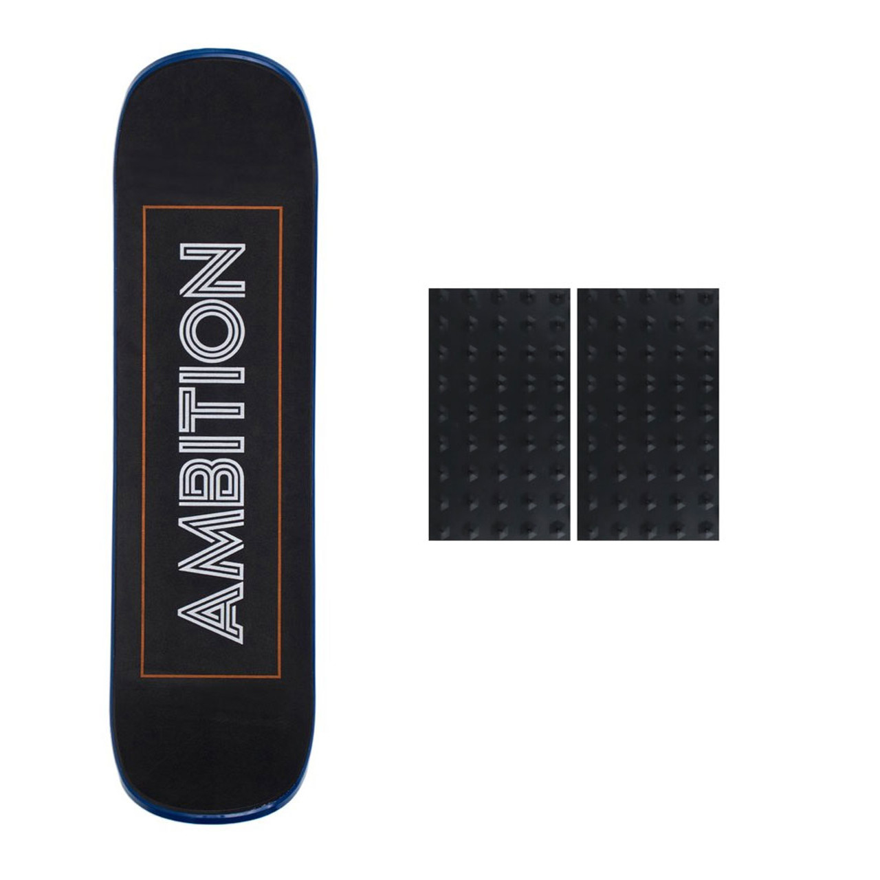 Ambition Snowskate Jib Navy Snow Skate Deck with Foam Grip Applied and  Studded Grip Add On