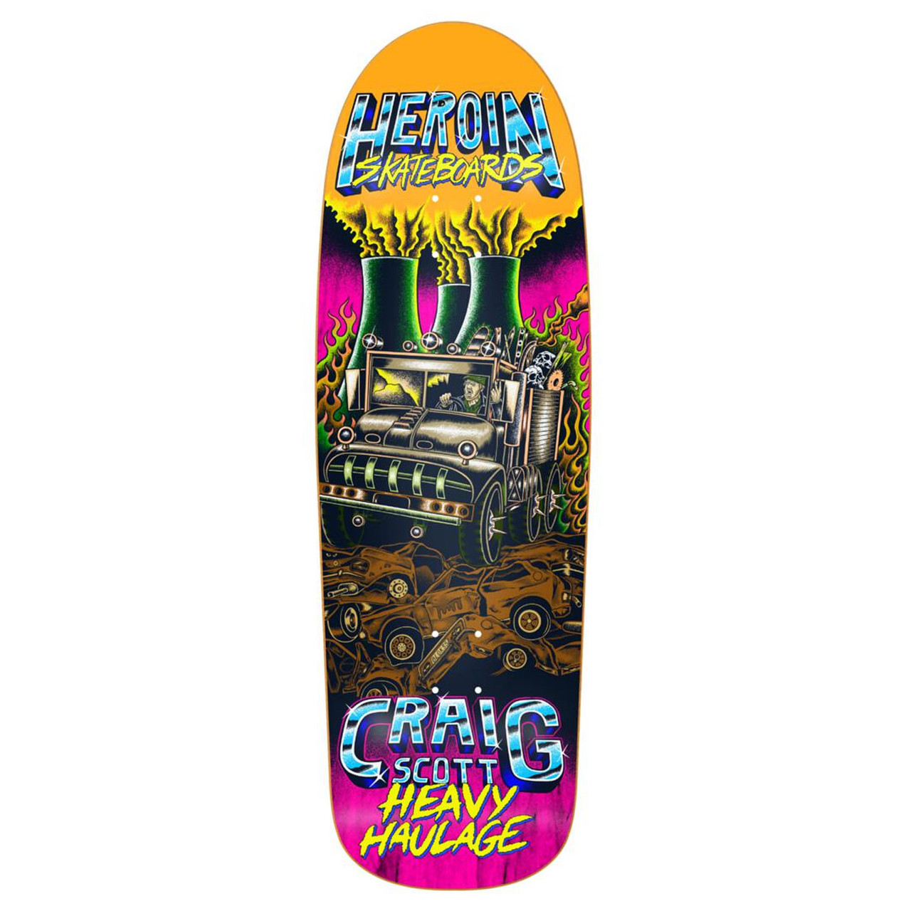 Heroin Skateboard Deck Craig Questions Heavy Haulage 9.5