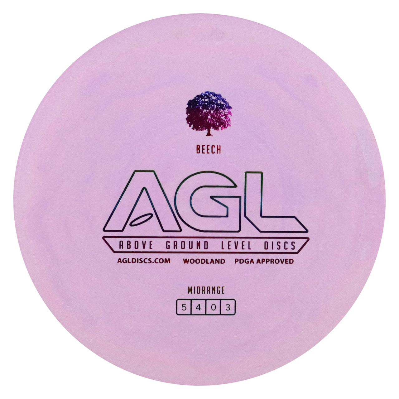 AGL Disc Golf Woodland Beech Midrange Disc 5 2 0 3 Pink