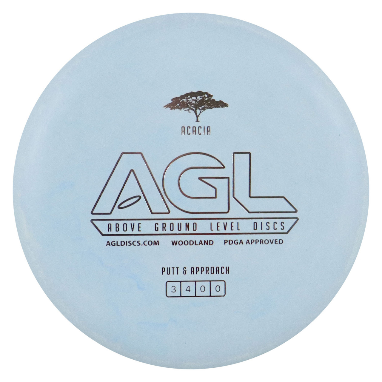 AGL Disc Golf Woodland Medium Acacia Putter 3 4 0 1 Powder Blue