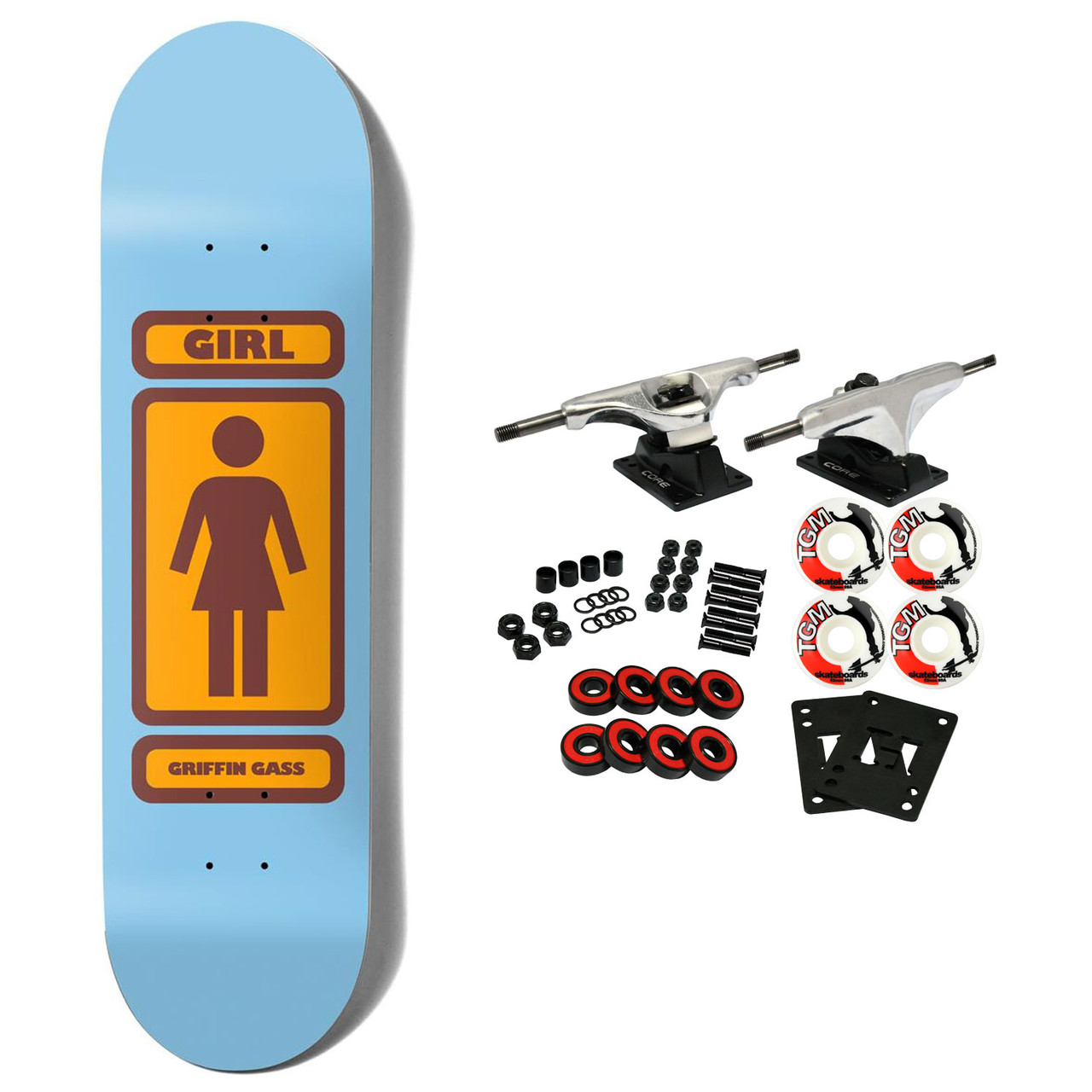 Girl Skateboard Complete Gass 93 Pop Secret Blue 8.5