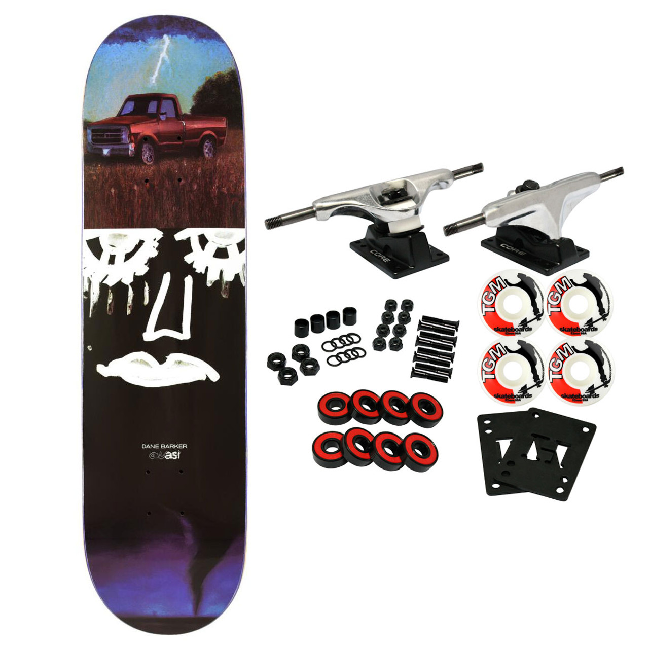 Quasi Skateboard Complete Dane Barker Stormchaser 8.25