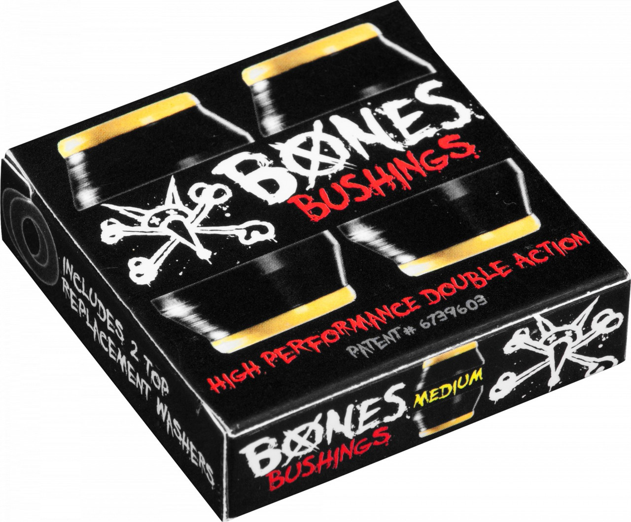 Bones Skateboard Bushings Hardcore Medium (91A) Black