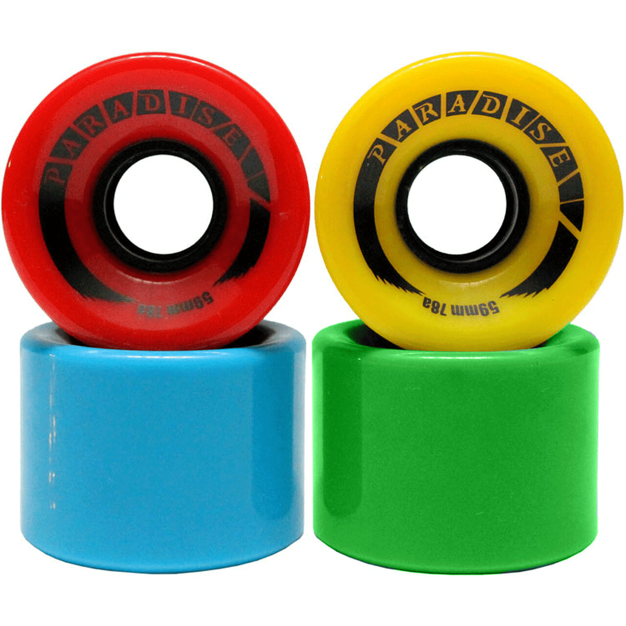 overholdelse trist Andragende 59mm 78a MULTI COLOR Skateboard Cruiser Paradise Skateboard Wheels RED BLUE  GREEN YELLOW