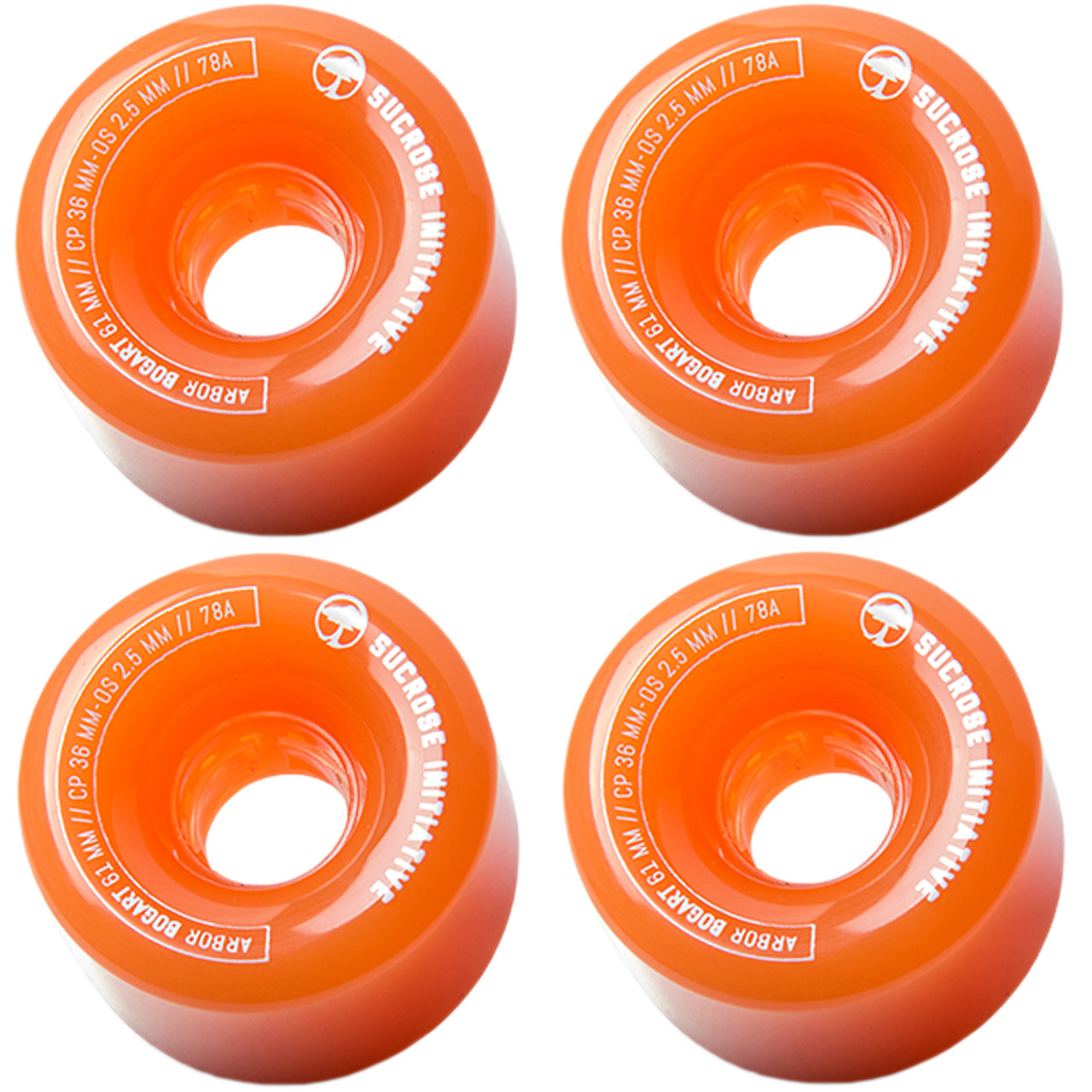 Arbor Bogart Fusion- 61mm - 78A - Ghost Orange