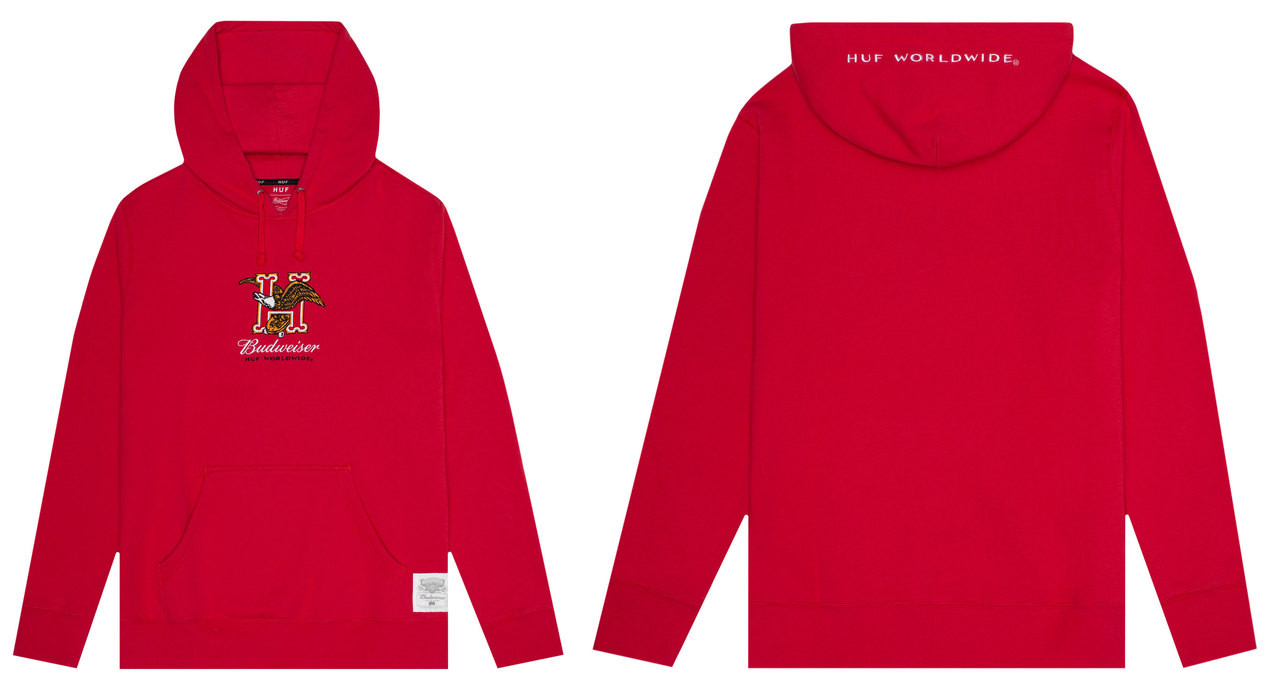 huf hoodie red