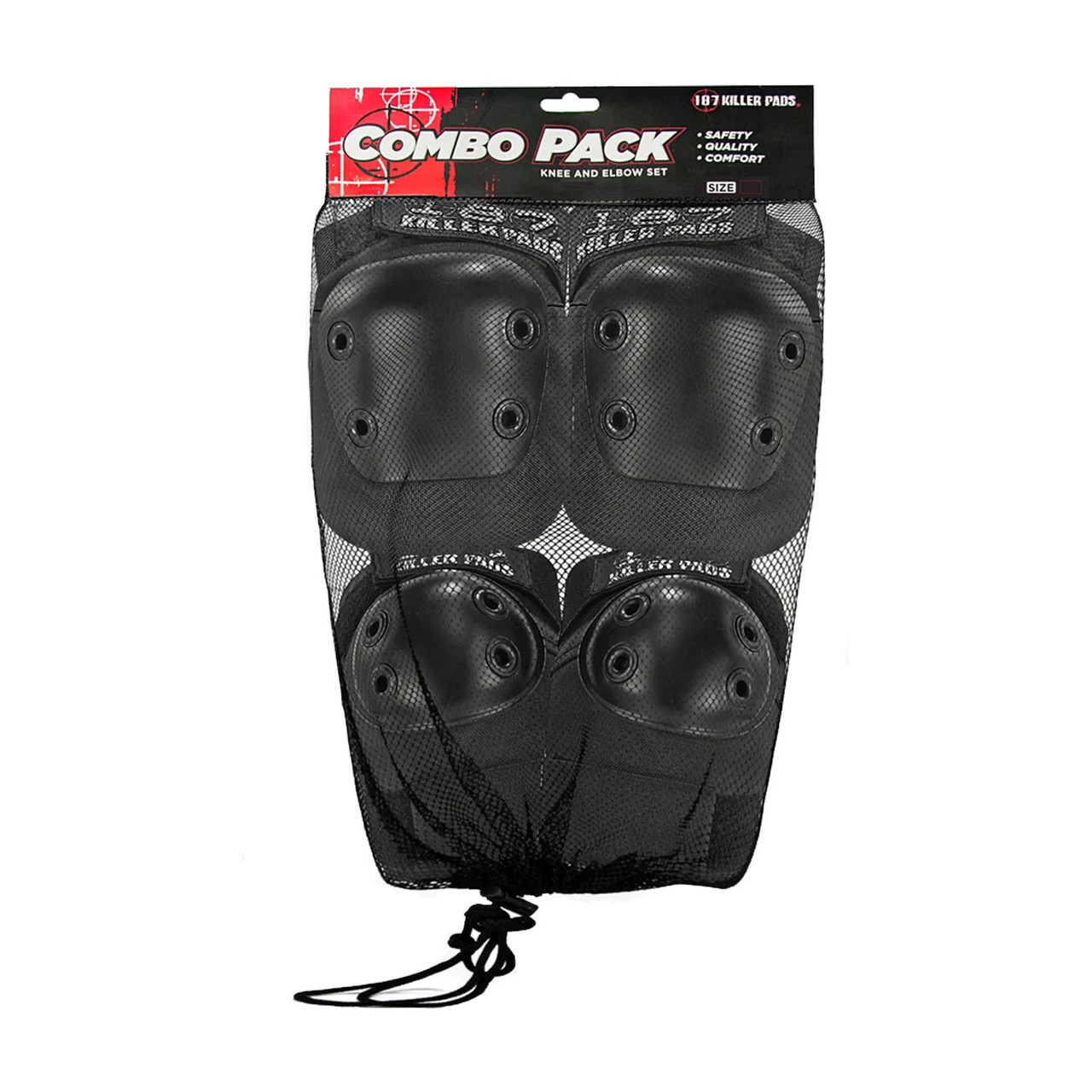 187 Killer Pads Combo Pack Black Size XS