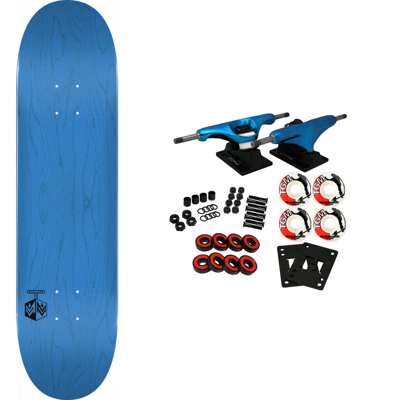 Mini-Logo Skateboard Deck K20 Chevron Detonator Black 8.25 x 31.95 with Grip