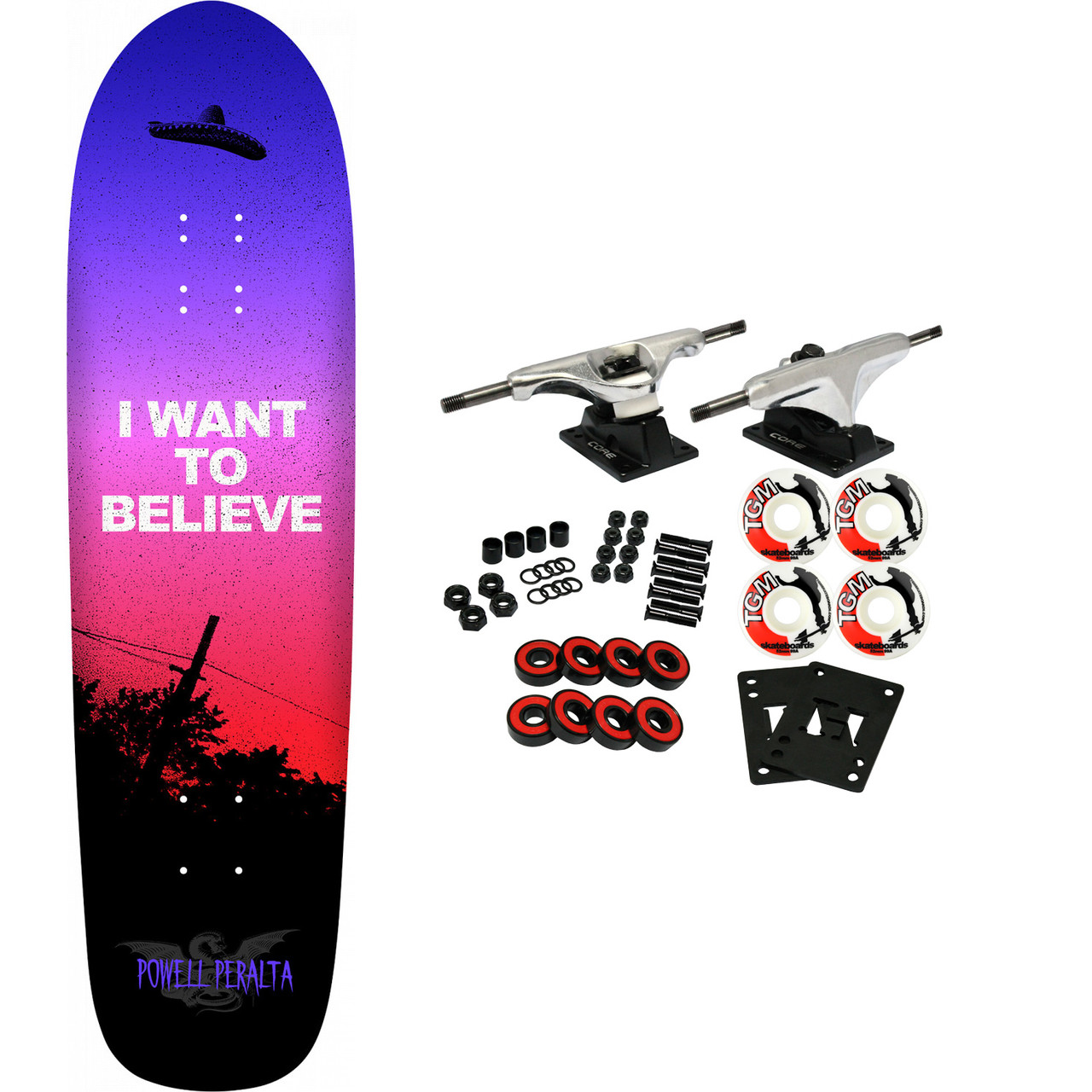 Powell Peralta Complete Believe Fun Shape Purple Fade 8.6