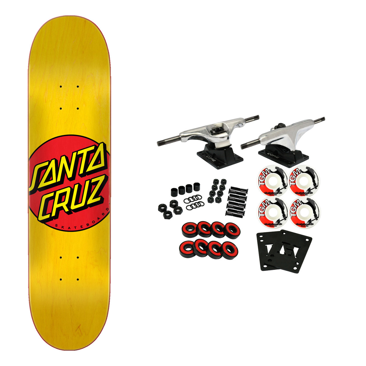 Verniel zag deugd Santa Cruz Skateboard Complete Classic Dot Yellow 7.75" x 31.61"