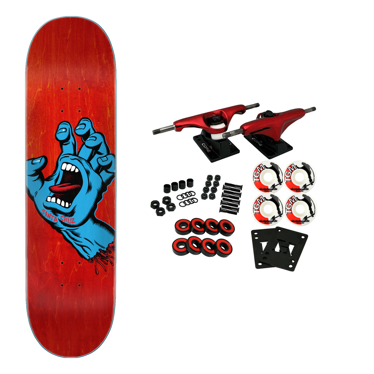 スケボー デッキ サンタクルズ SANTA CRUZ SCREAMIING HAND RED DECK