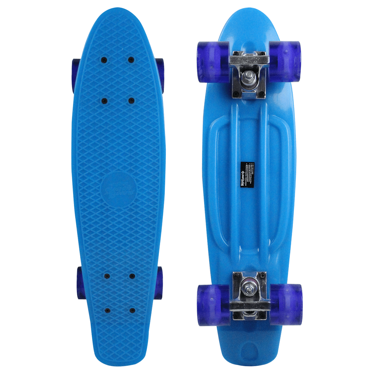 Plastic Cruiser Skateboard Beach Board Glow Blue